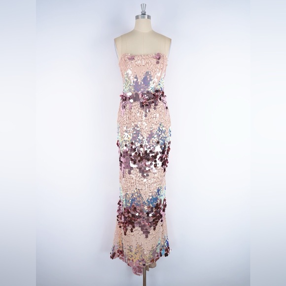 NWOT Bronx and Banco Farah Strapless Blush Gown Prom - Picture 8 of 14